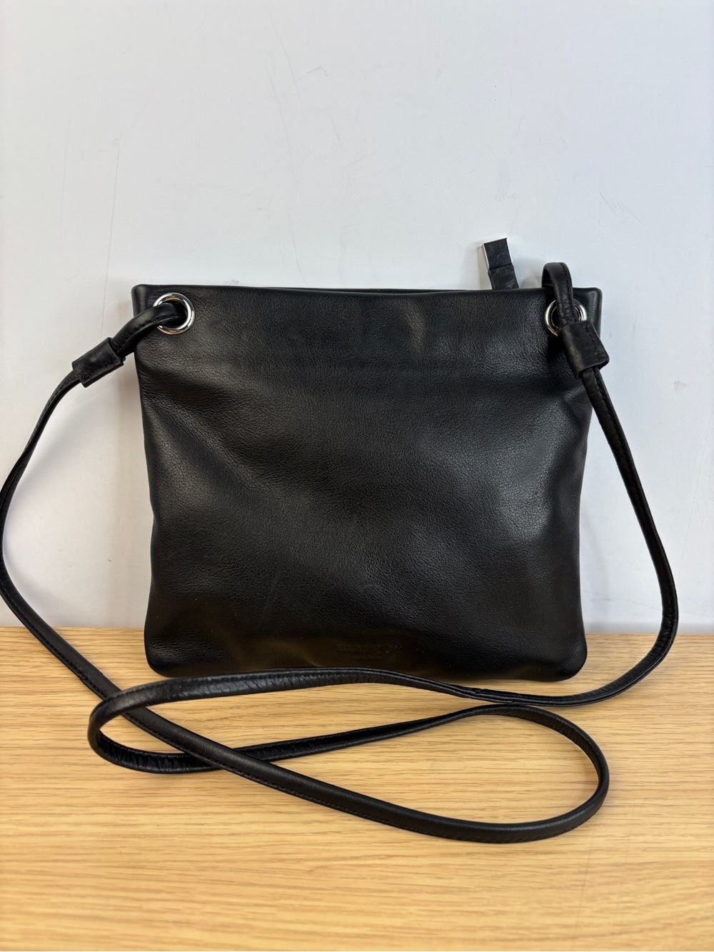 Margot New York Kari Mini SUPER SOFT Black Leather Crossbody Bag Like New!!